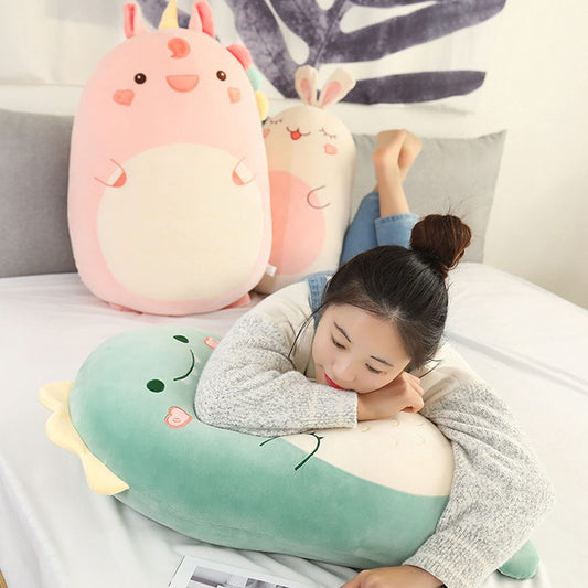 Kekeso Dinosaur Plush face closeup shows soft, durable fabric for hugs.