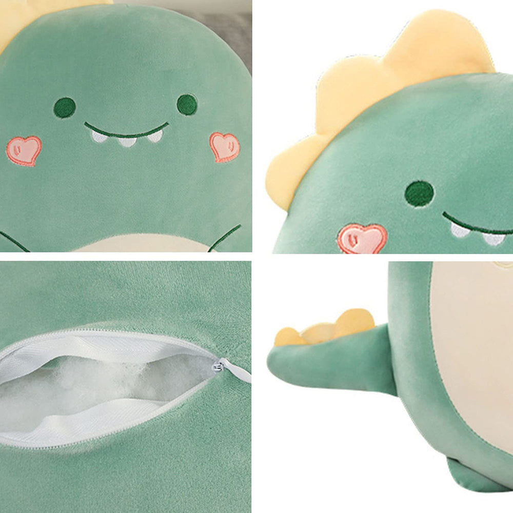 Kekeso dinosaur plush hug pillow close-up fabric detail, breathable material