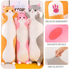 Kekeso giant cat pillow gray kid-friendly plush companion for kids.