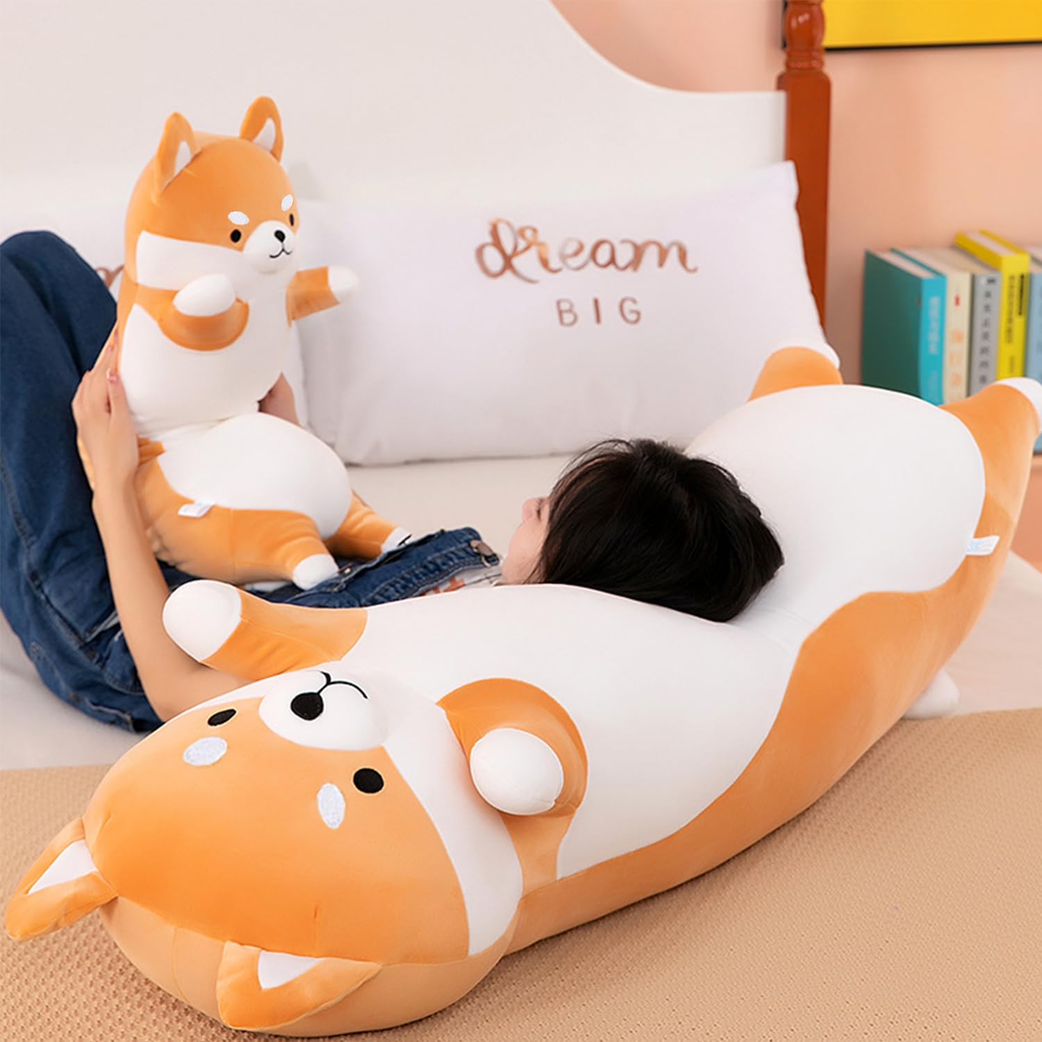 Kekeso soft plush dog toy pillow feels gentle and snuggly.