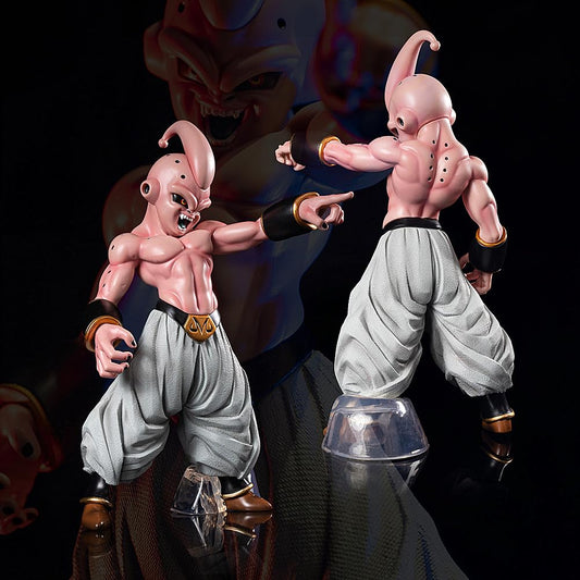 KELAKE GK DBZ Majin Buu figure side view highlights 8.5-inch height for shelf placement