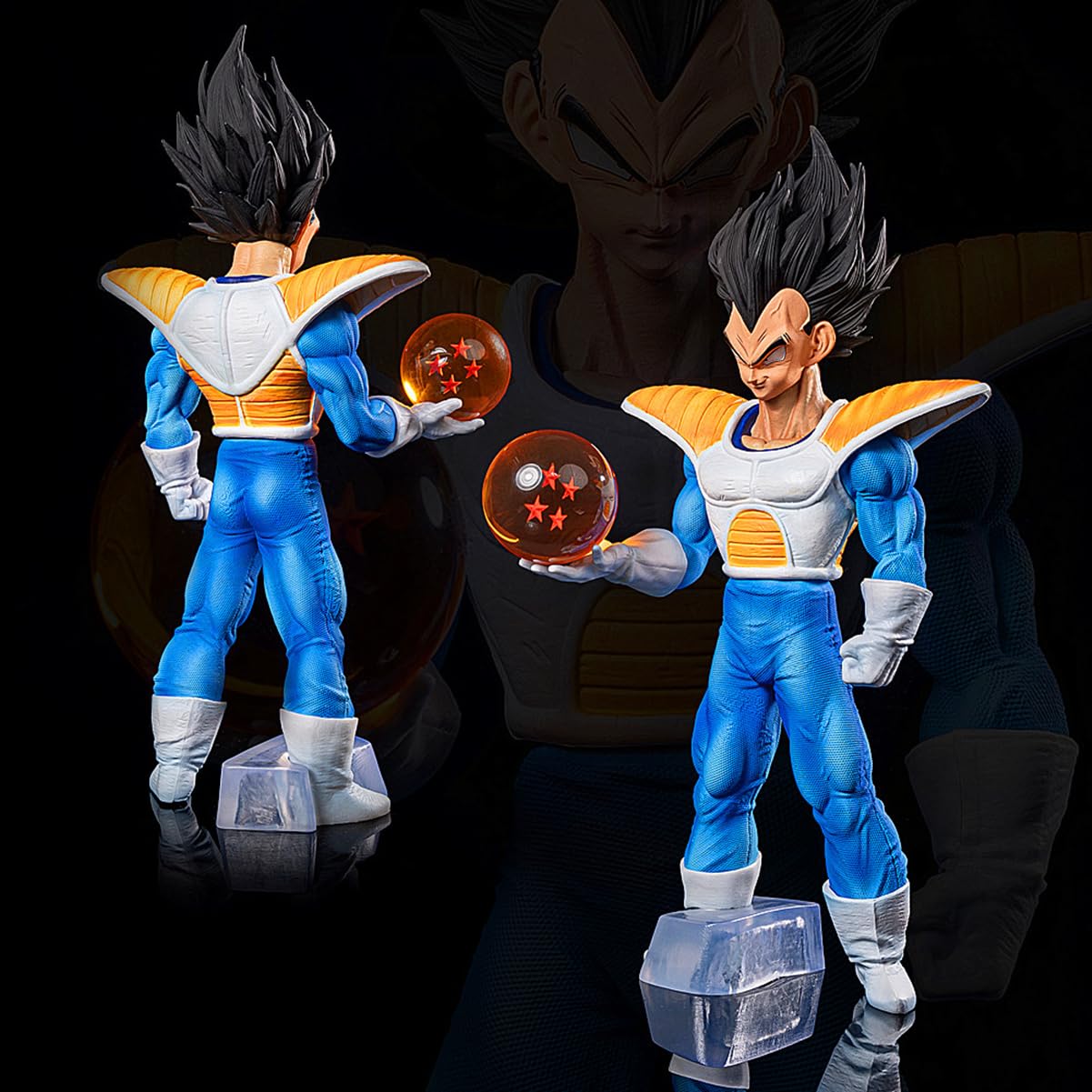 KELAKE GK Vegeta action figure in dynamic battle pose for desk display