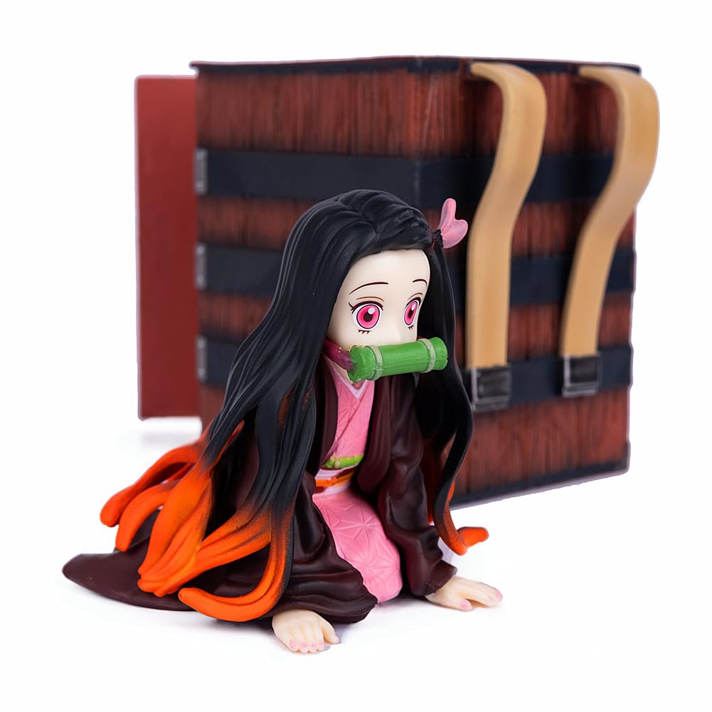 KELAKE GK Nezuko figure 6 inch, side view, perfect for diorama setups.