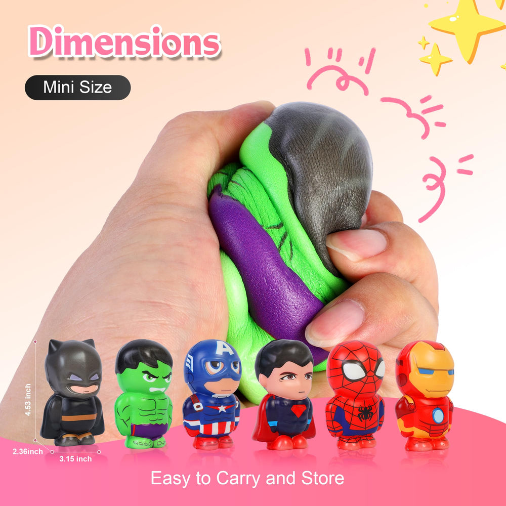 KELOTECH Marvelheros squishy dolls close-up texture highlights ultra-soft PU foam.