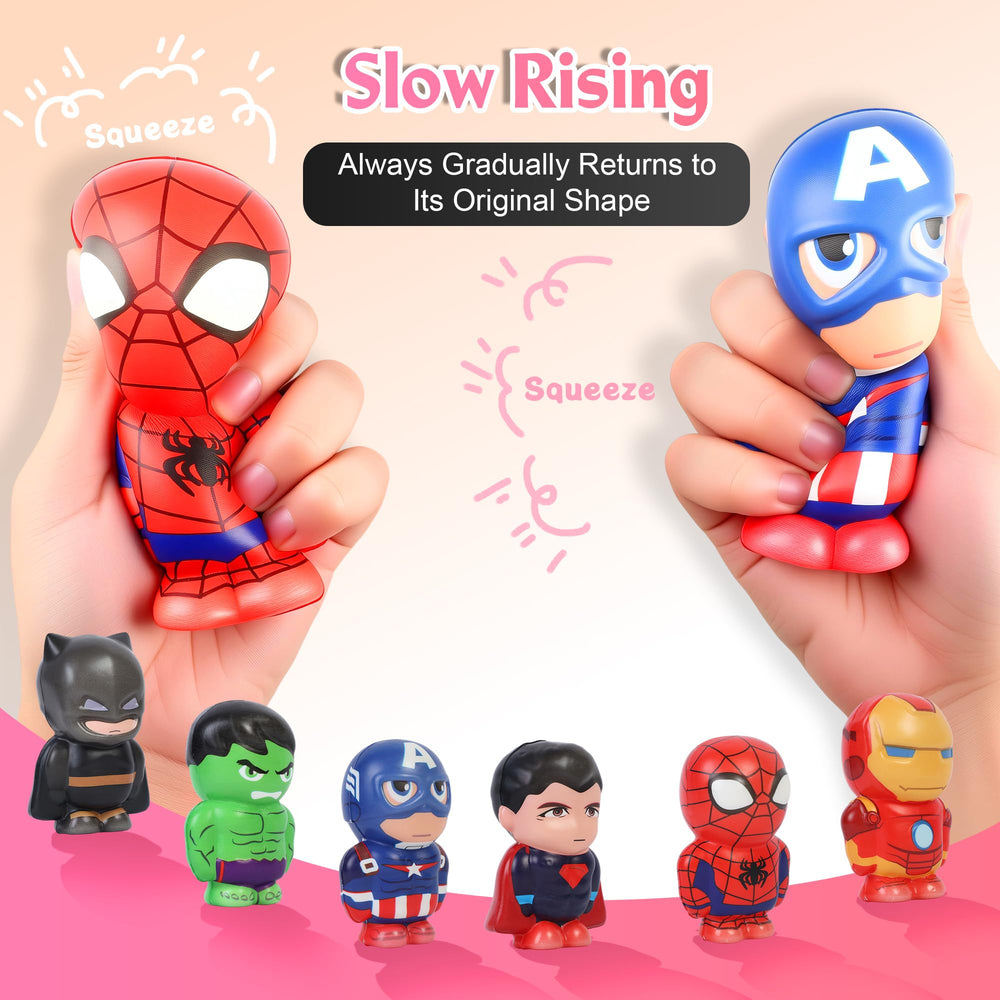 KELOTECH Marvelheros squishy dolls in-use for venting and relaxation during busy moments.