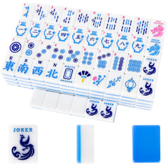 kemomu American Mahjong tiles with blue backboard for stylish gameplay