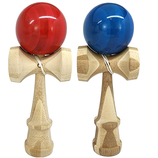 KENDAMA TOY CO Competition Pro: wooden handle with blue cup for precision practice.