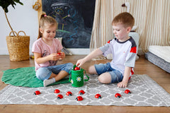 Kenley Soft felt jar with zipper and strap for on-the-go learning