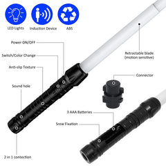 Kenpora Light Saber 2-in-1 expandable design for compact storage and big reveals