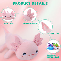 kenvc Axolotl travel-friendly plush for on-the-go adventures