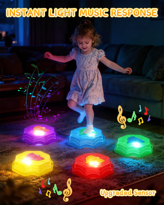 kenvc musical balance beam lights up with every step to engage kids.
