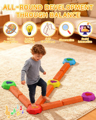 kenvc non-slip stones stay steady on slick floors for safe play.
