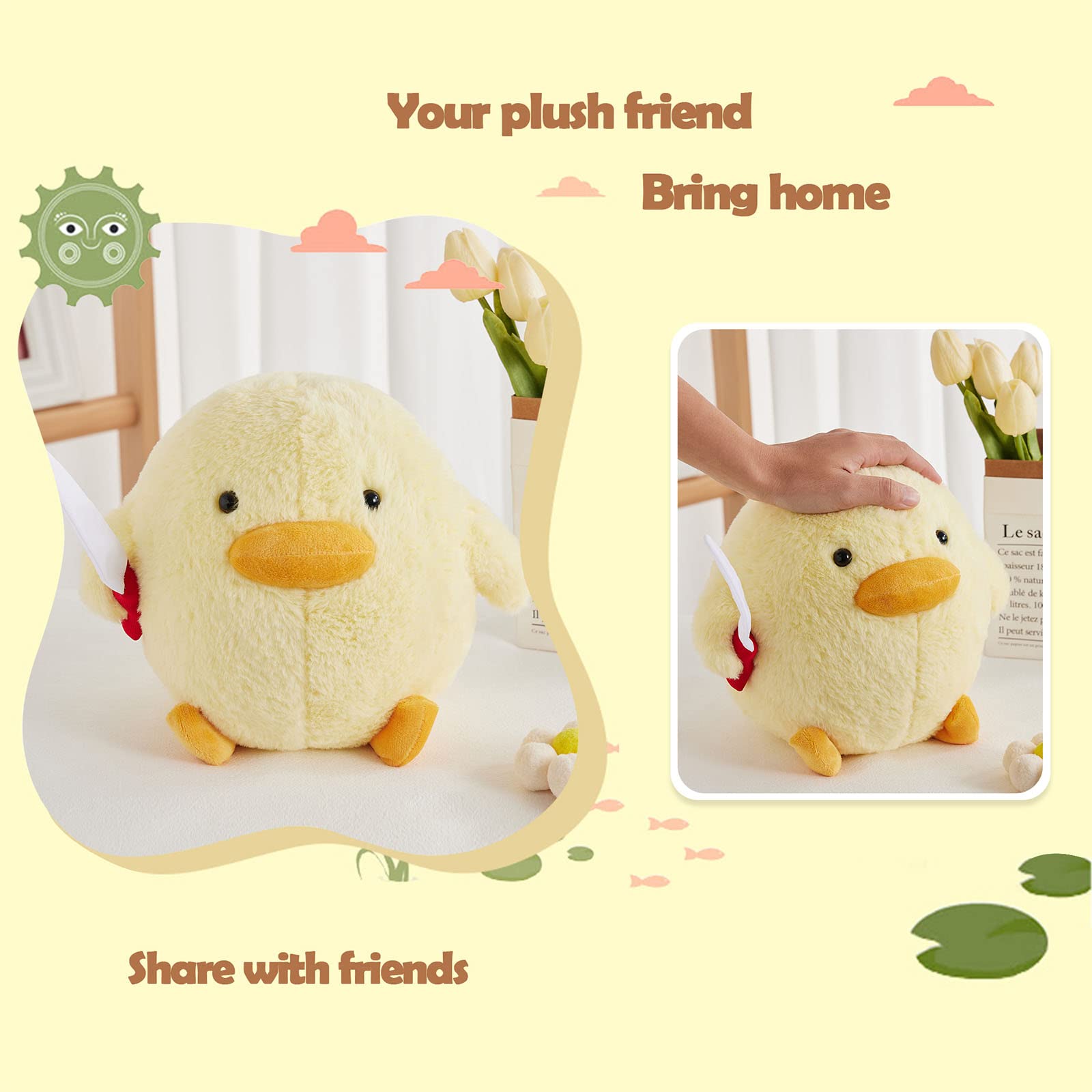 Kephay duck plush bed decor fits a cozy bedtime setup.
