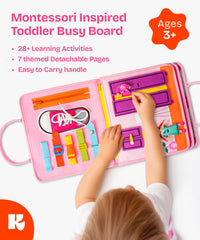 KEPLR Toddler Busy Board clock learning helps children grasp time concepts through hands-on play