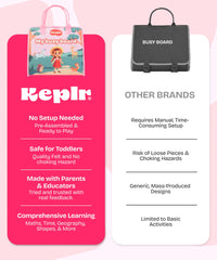 KEPLR Busy Board travel-friendly design keeps kids engaged during trips