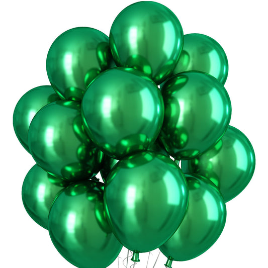 KEPMOV chrome dark green balloons 12 inch ready for vibrant party decor