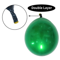 KEPMOV helium-ready chrome green balloons for elegant wedding decorations