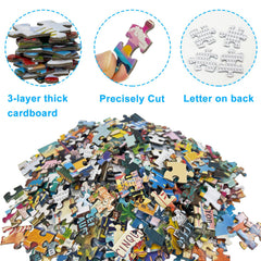 Kepovin adult puzzle featuring three-layer cardboard for durability