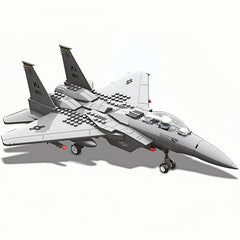 KERHENE F-15 Eagle jet assembly shows a robust LEGO-compatible build for creative play.