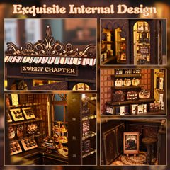 KERNOWO Book Nook Kit showcases detailed wooden craftsmanship.