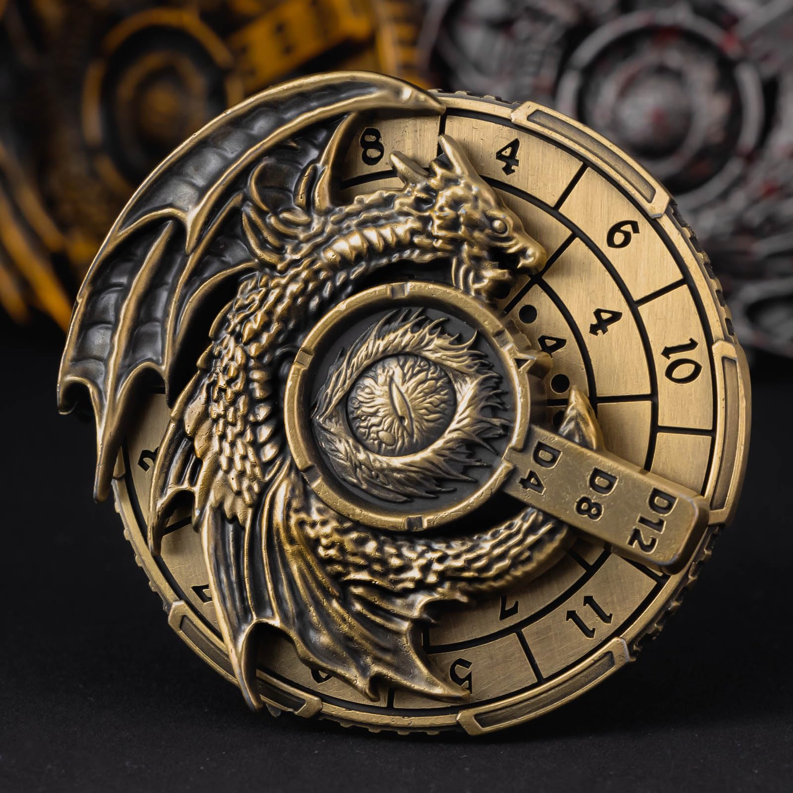 KERWELLSI 7-in-1 spinner front view shows roulette action for dramatic DND rolls