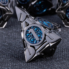 kerwellsi metal dnd dice; 7 pieces including d20 to d4, durable finish