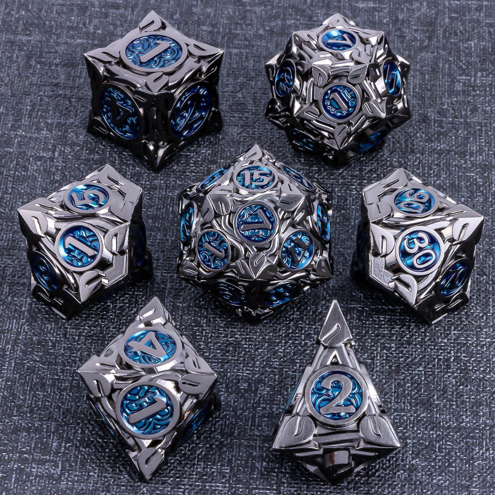 kerwellsi gift-boxed dnd dice, premium metal finish, ideal for tabletop gifts