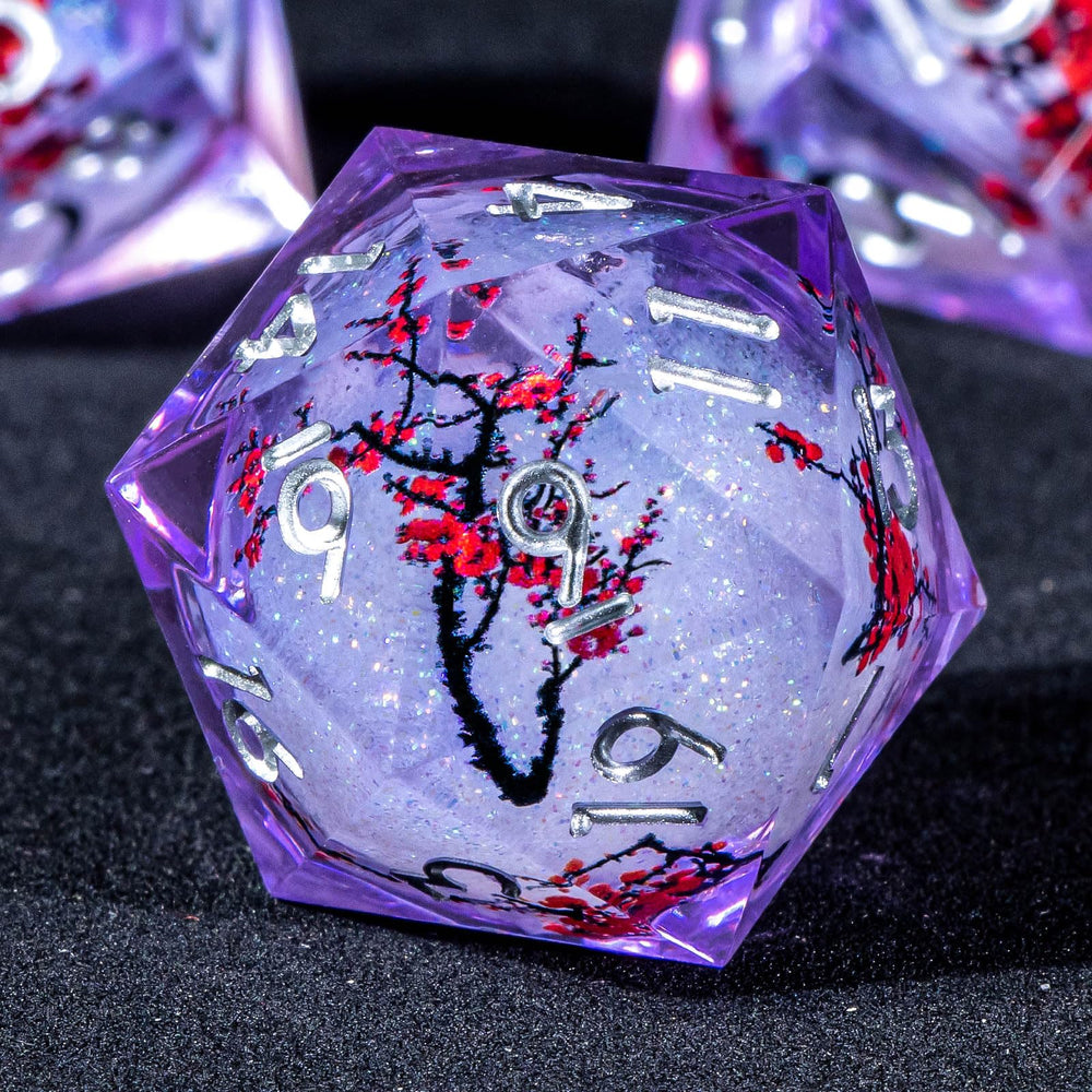 KERWELLSI liquid core plum blossom dice with sharp edges for quick reads