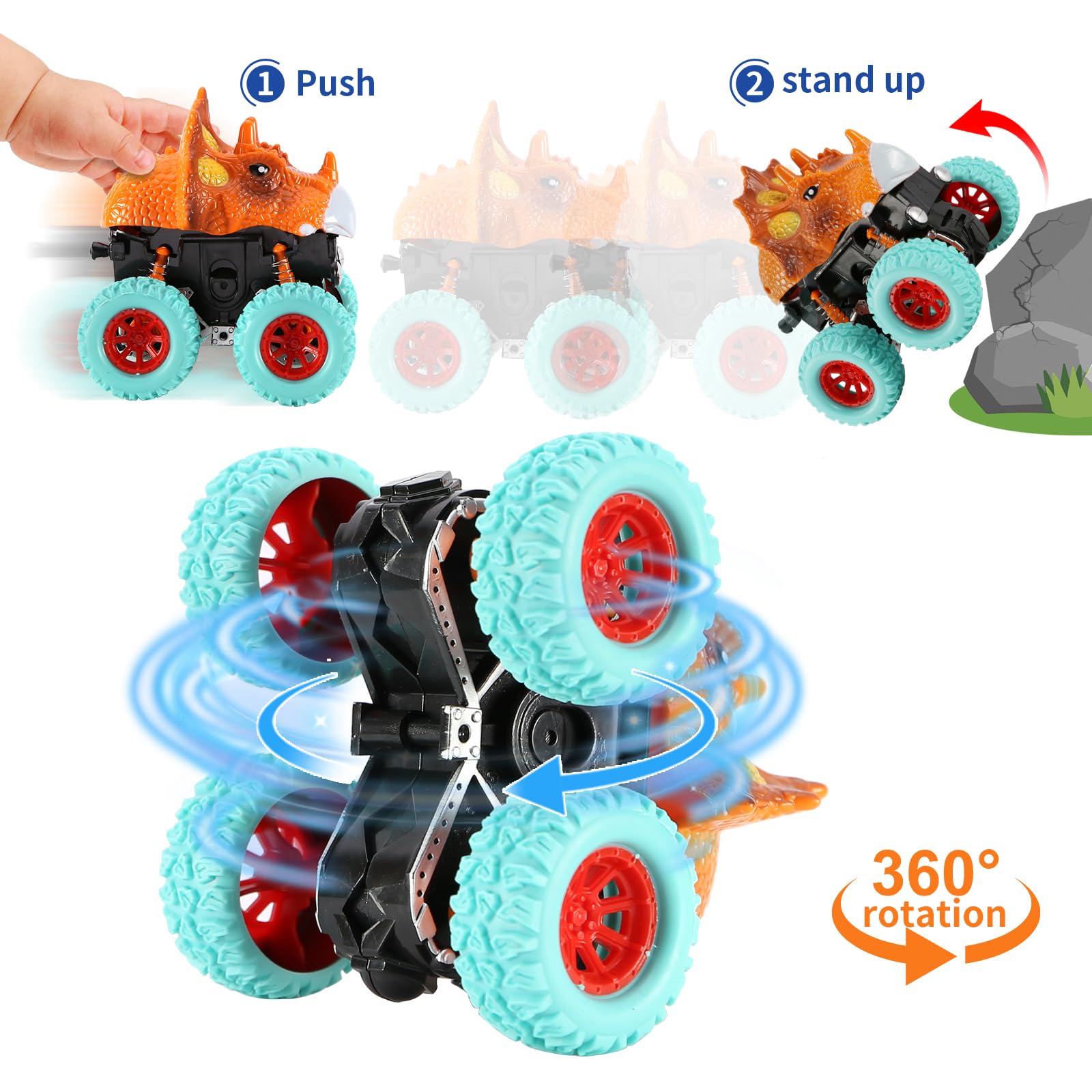 KESIYI construction trucks with movable arms invite hands-on exploration.