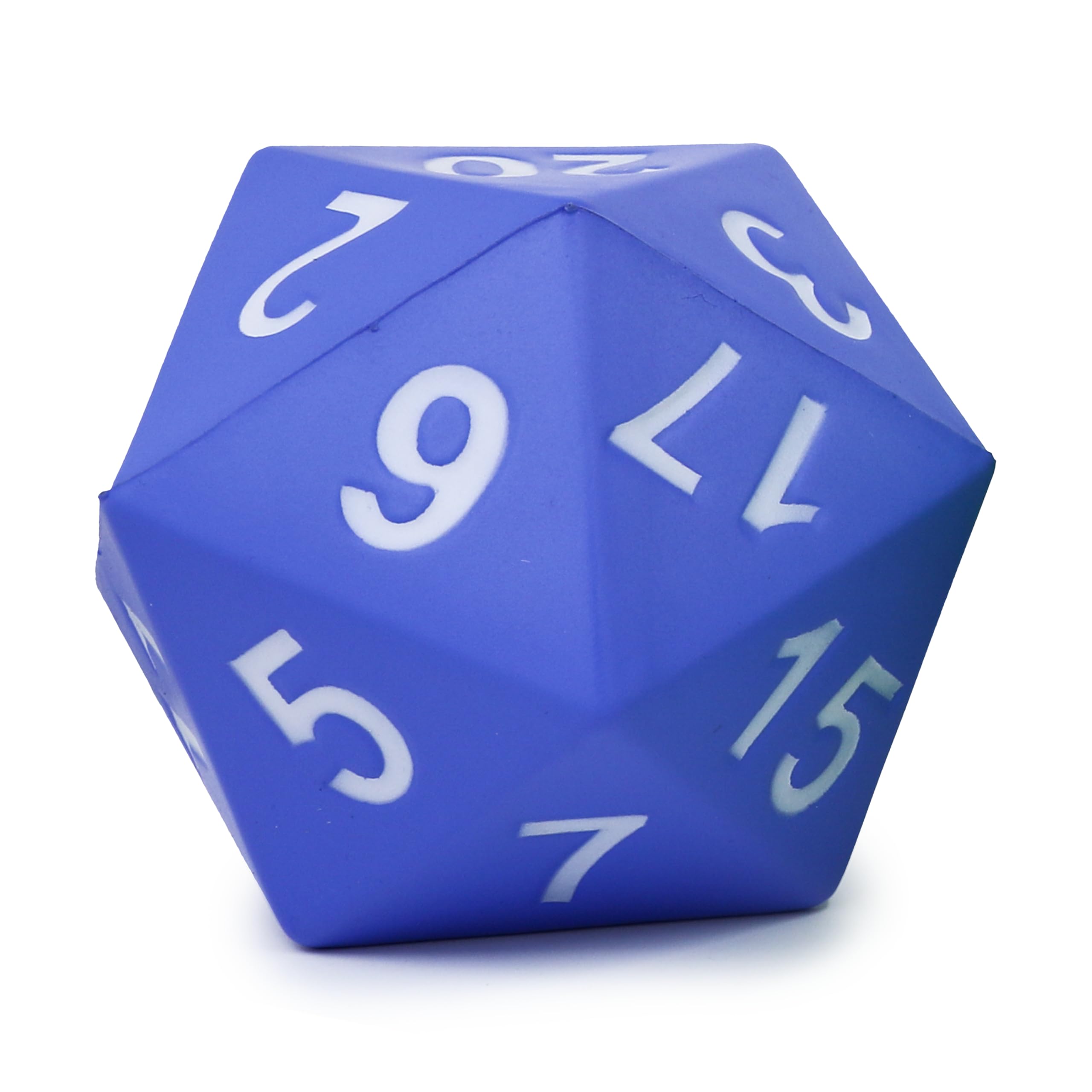 KESS Giant D20 foam dice in blue for tabletop RPG sessions and backyard fun.