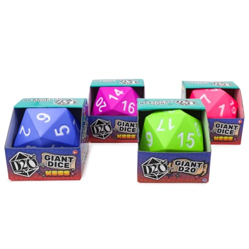 KESS Giant D20 foam dice in yellow for cheerful rolling at the table.
