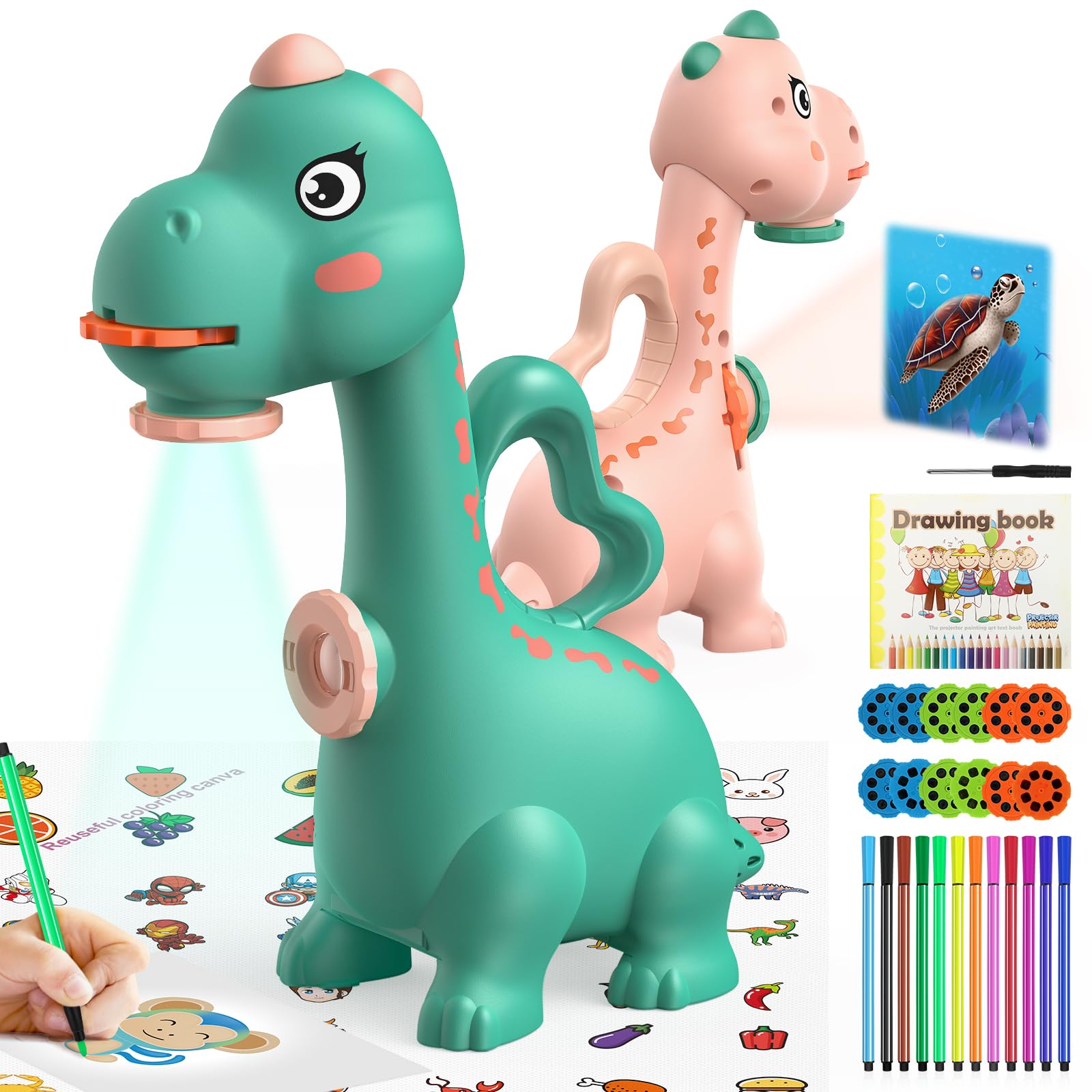 KETIEE dinosaur projector with two heads for versatile projection.