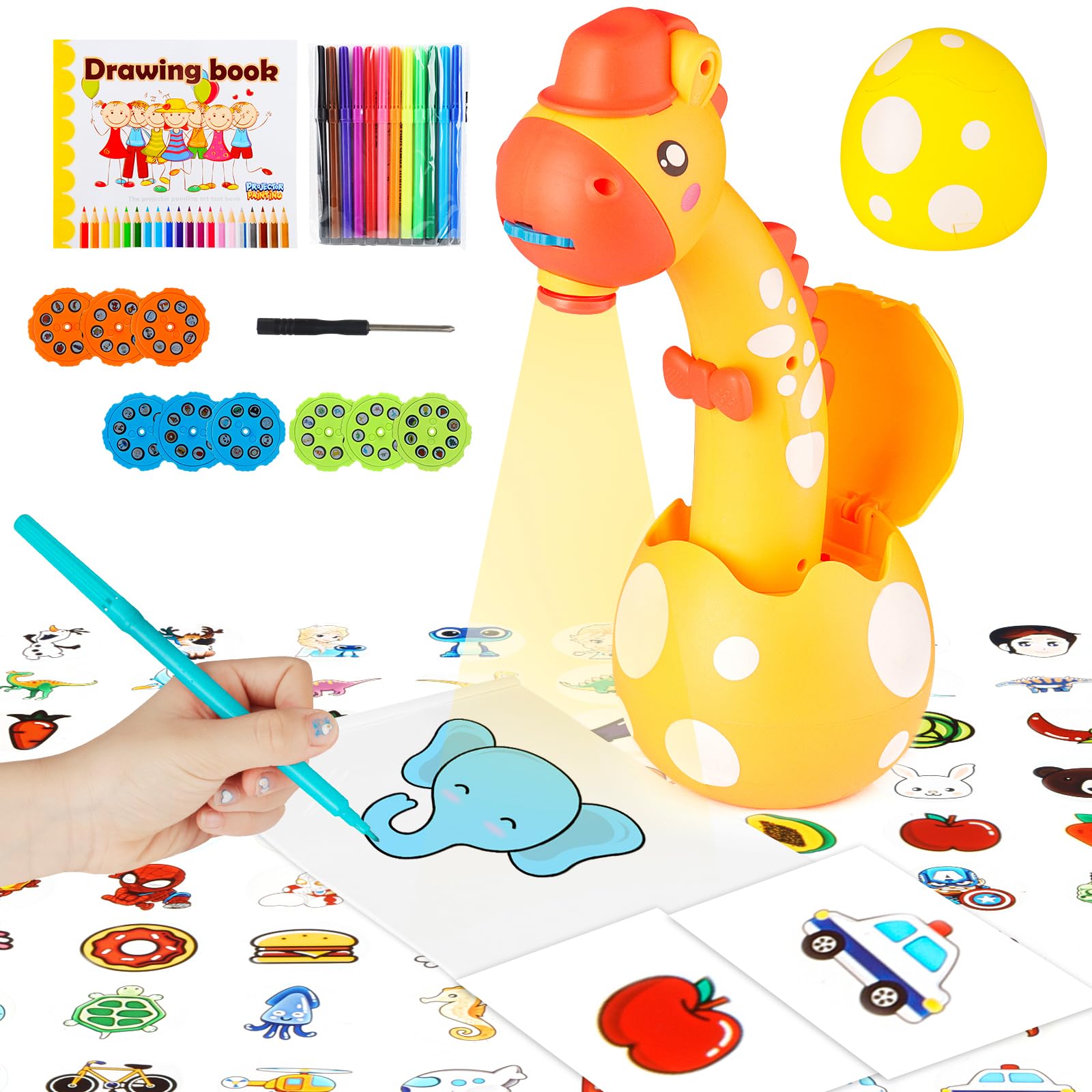 KETIEE drawing projector displaying pattern projection for tracing and learning shapes