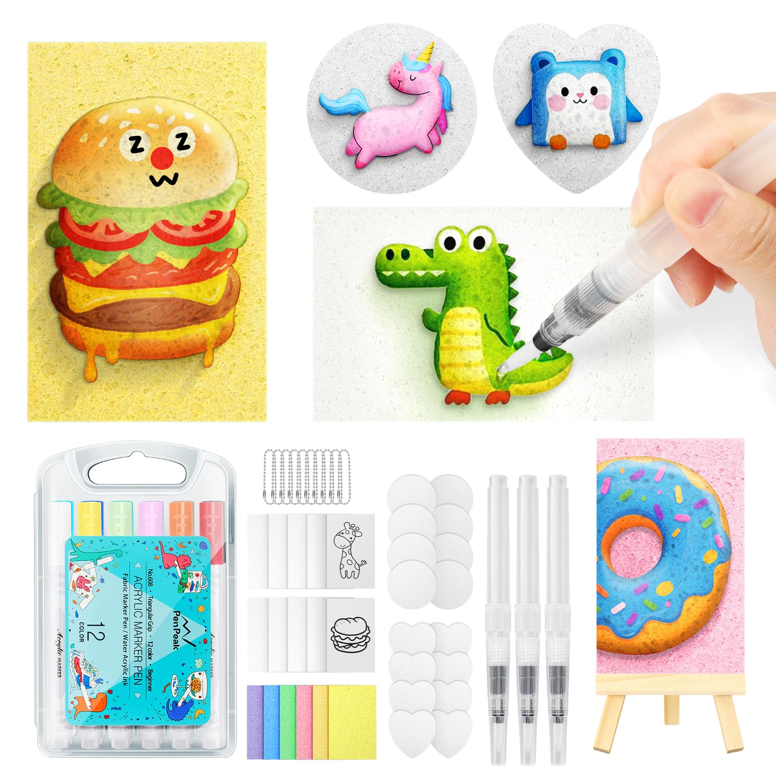 KETIEE Magic Puffy Paint kit cover shows complete 58-piece set for creative 3D art