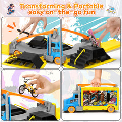KETIEE transforming truck folded storage keeps ramps and boards organized.