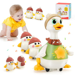 KETIEE musical duck mama dancing during tummy time with engaging lights.
