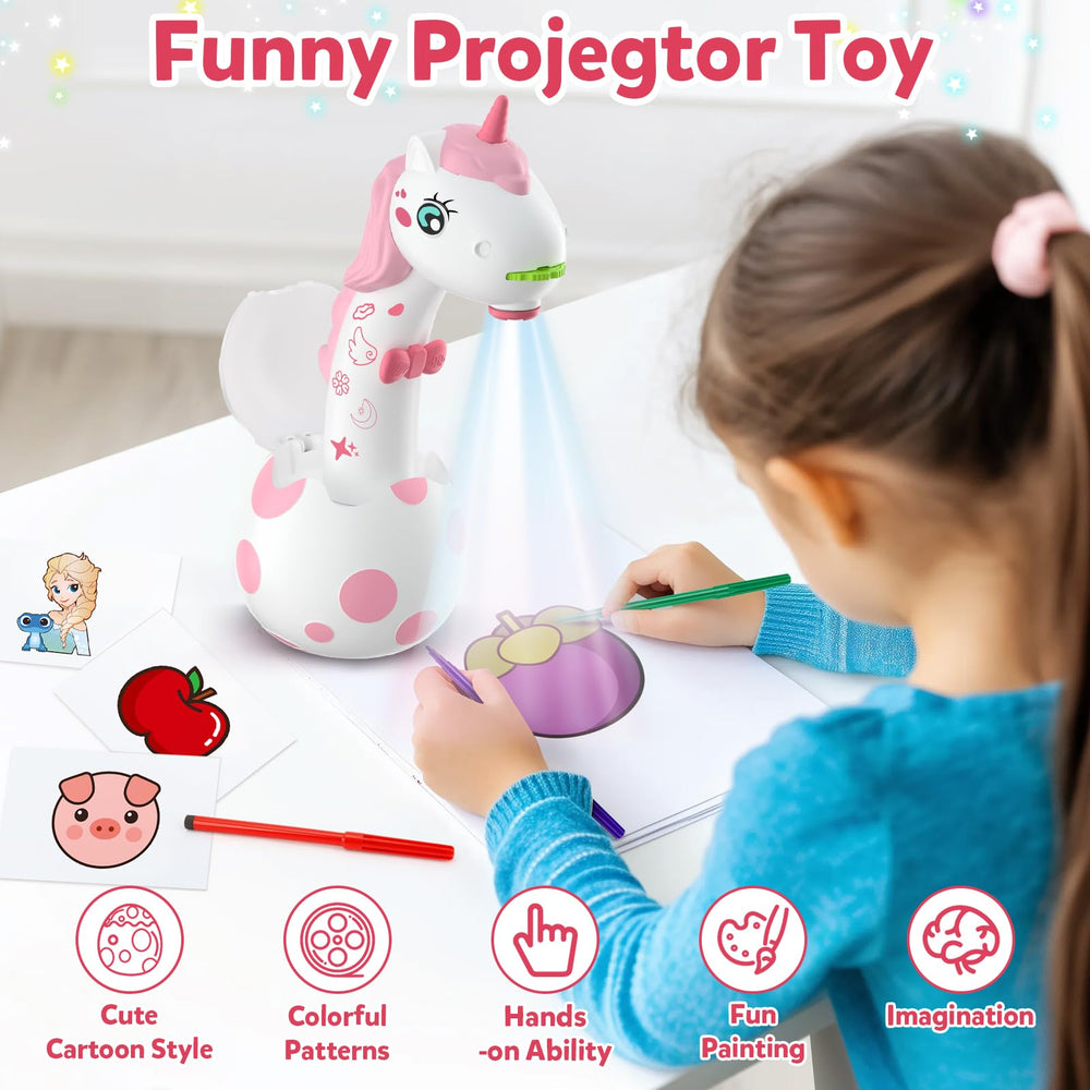 KETIEE Unicorn Projector features 96 HD patterns for imaginative art.