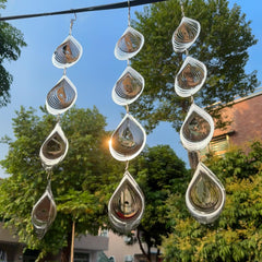 Kexsscai water droplets bird scare discs set shimmering to deter yard birds.