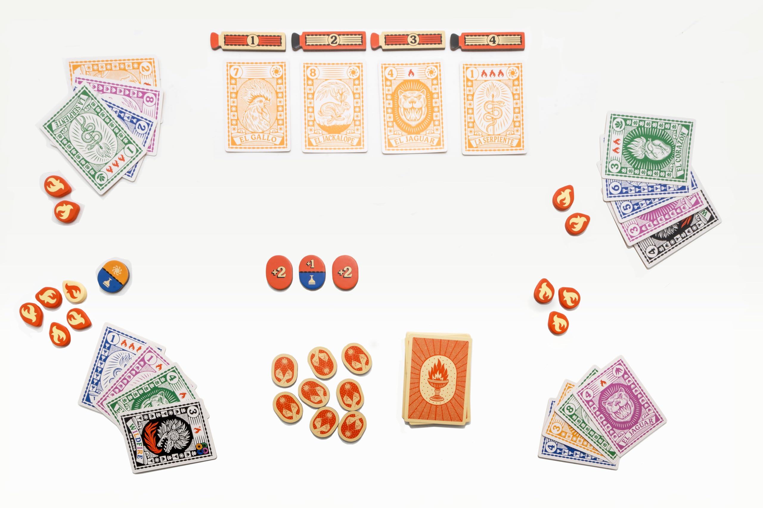Keymaster Fuego flame tokens tracking image illustrates scoring and tension