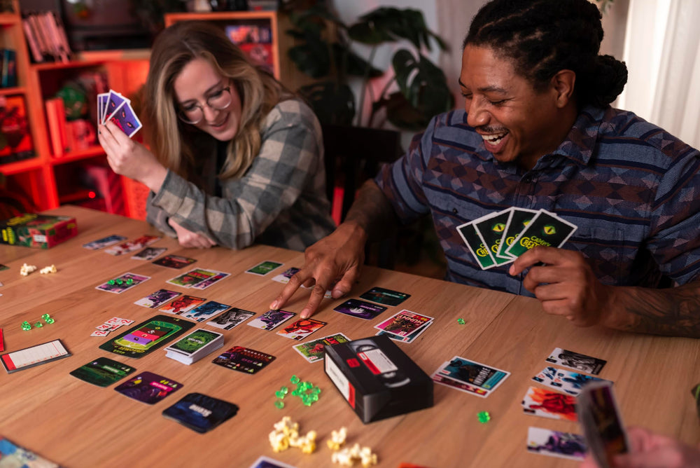 Keymaster Games Campy Creatures creates a lively family game night atmosphere.