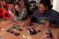 Keymaster Games Campy Creatures creates a lively family game night atmosphere.