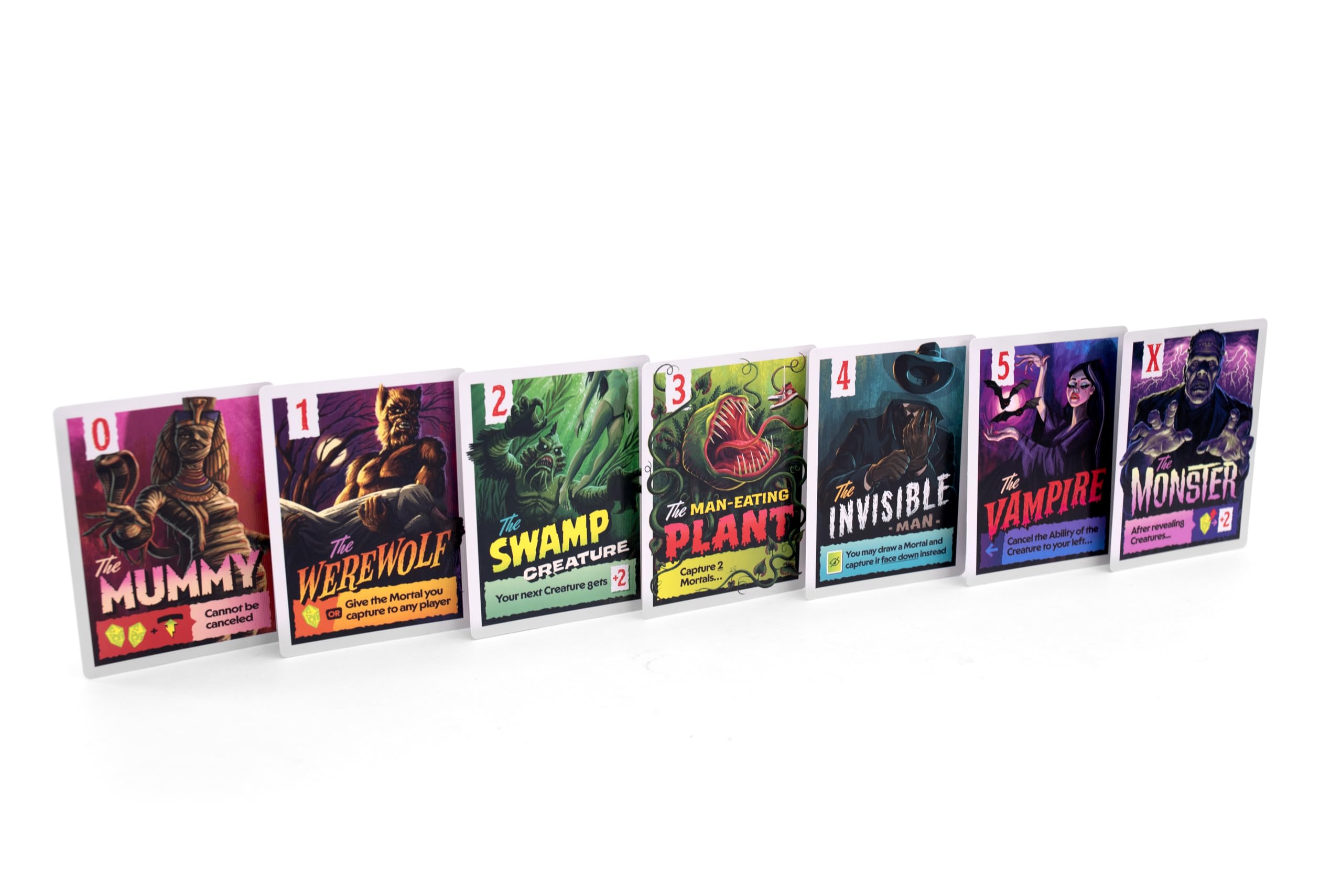 Keymaster Games Campy Creatures ghoul illustrations emphasize the playful theme.