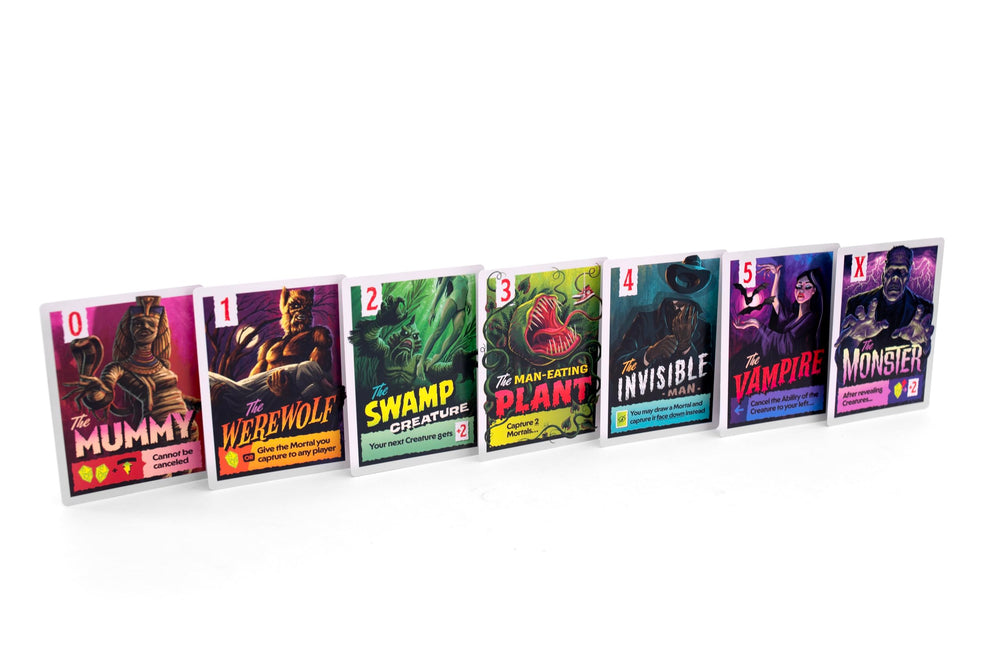 Keymaster Games Campy Creatures ghoul illustrations emphasize the playful theme.