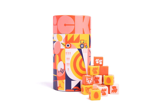 Keymaster Games Chicken! dice roll action for fast-paced fun with family
