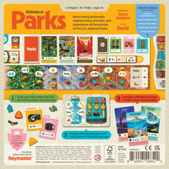 Keymaster Games Parks 2nd Edition nature wildlife visuals inspire exploration during play