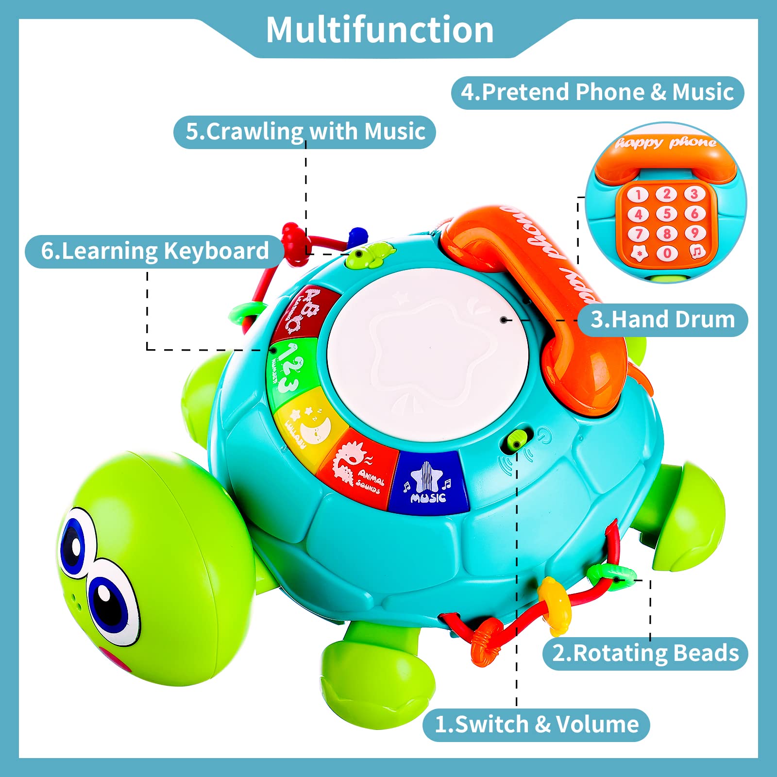 Keysense letters and numbers learning toy introduces A-Z and 0-9 concepts