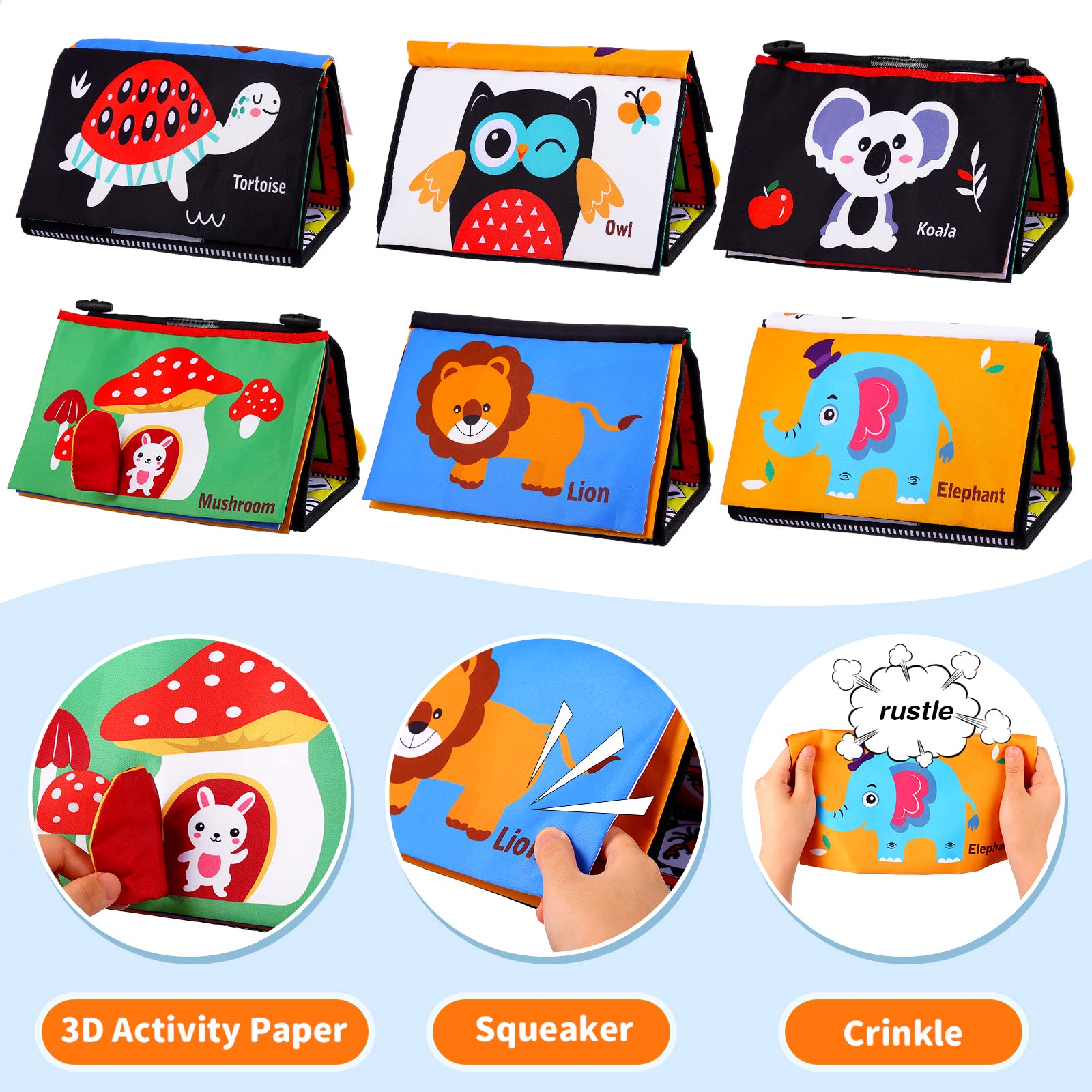 Keysense tummy time toy can be hung or stood for flexible play.