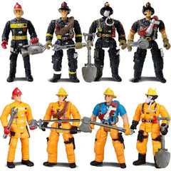 KEYUM fireman figures 4-inch poseable heroes for classroom decor and pretend play.