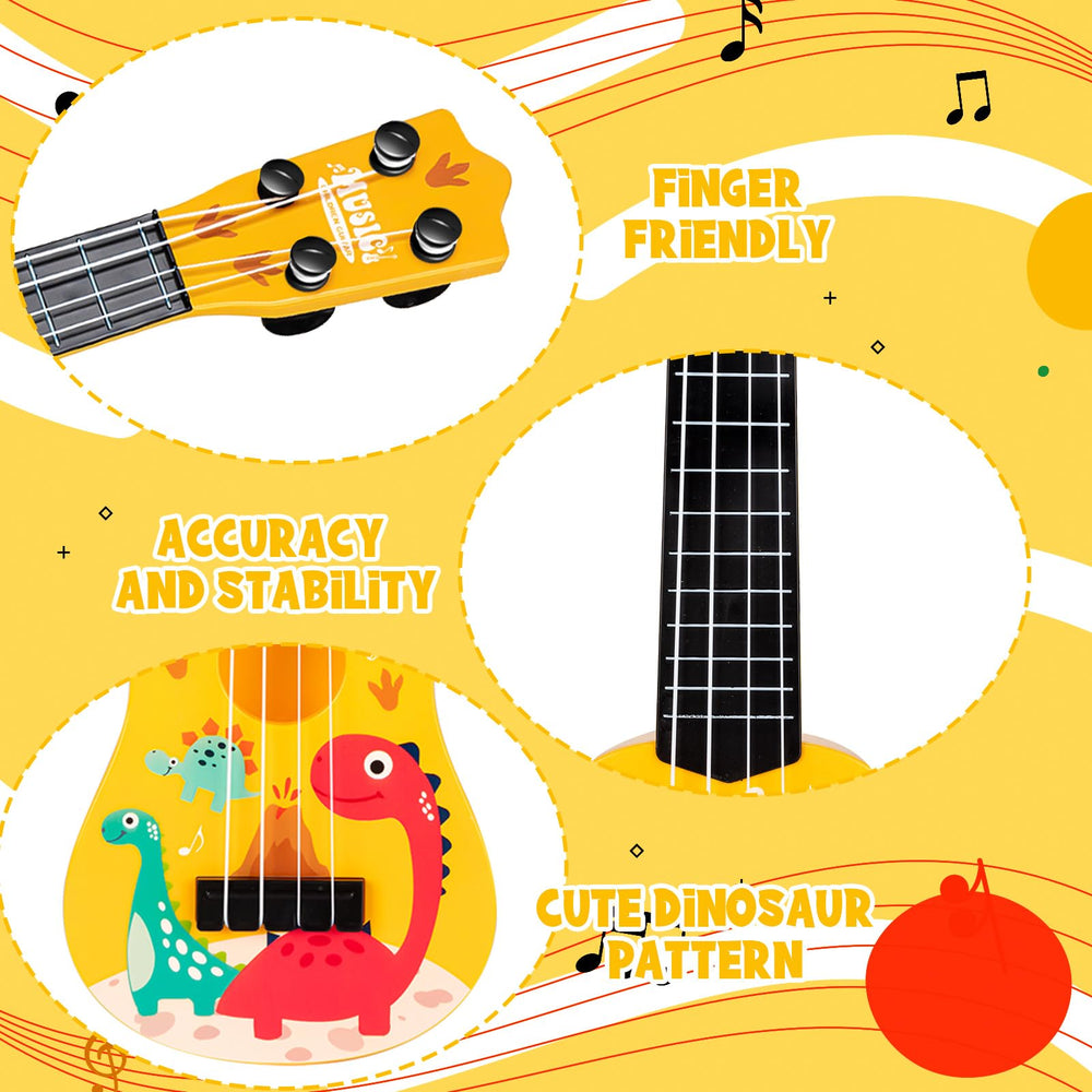 KFPPLXQ mini guitar 17inch dinosaur child hands enjoy simple play and learning.