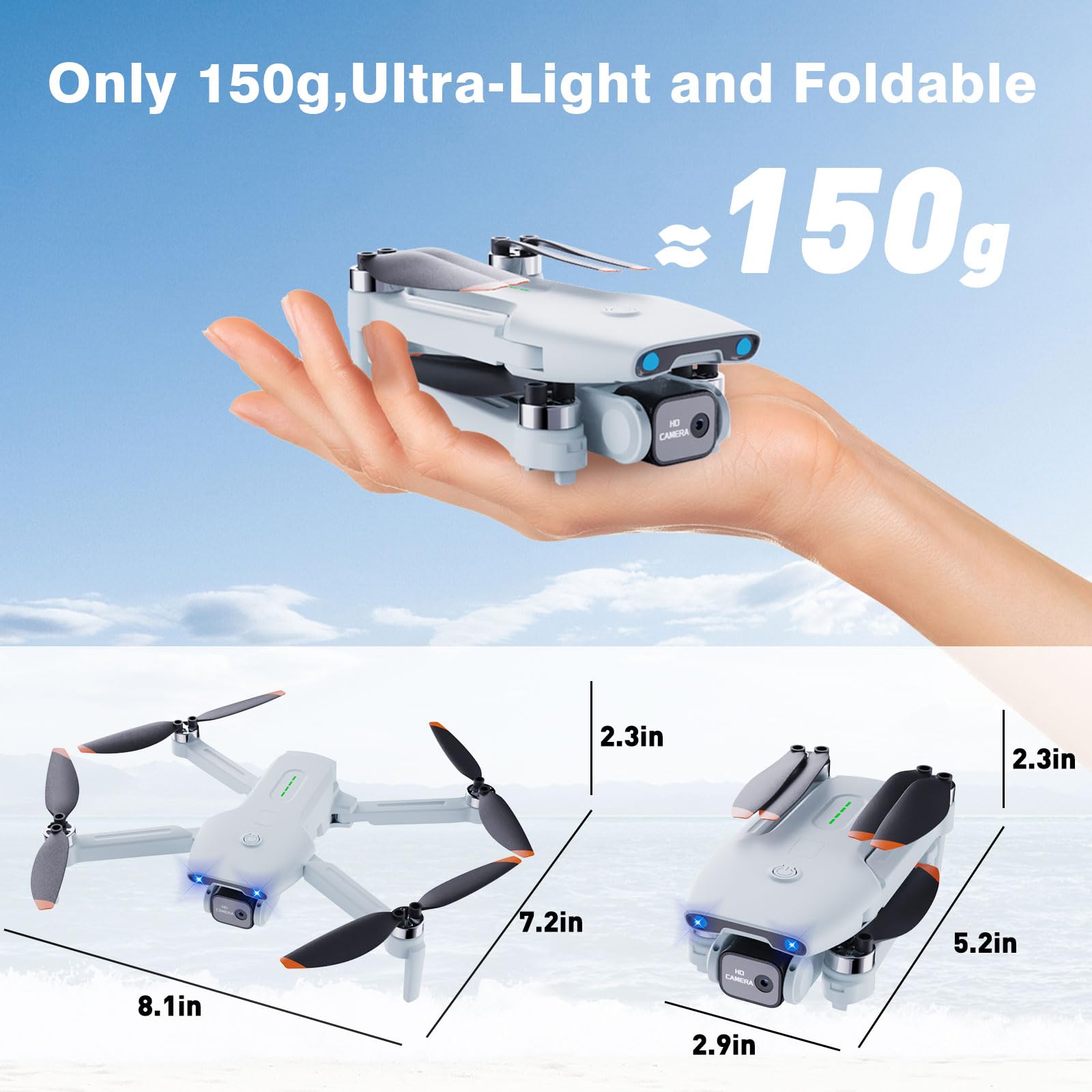 KGF drone 40-minute battery supports longer outdoor sessions.